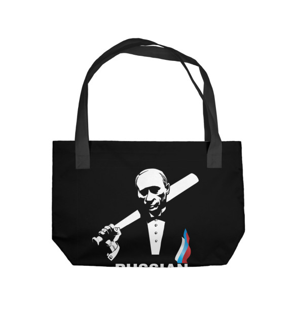 Пляжная сумка с изображением RUSSIAN BRATVA цвета 