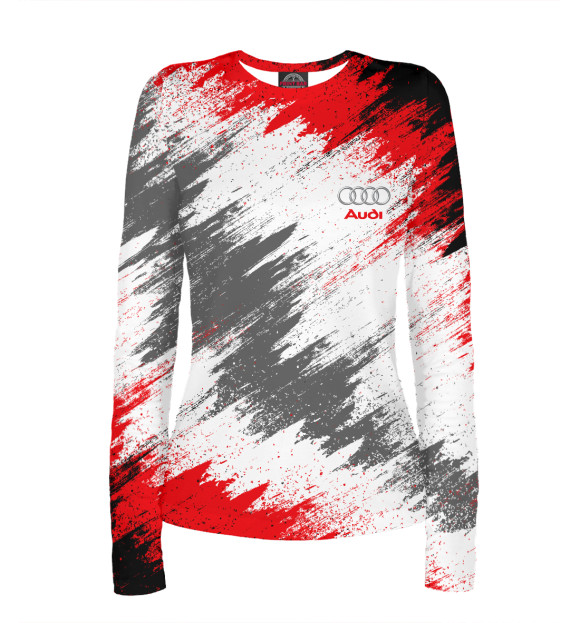 Женский лонгслив с изображением Audi цвета Белый