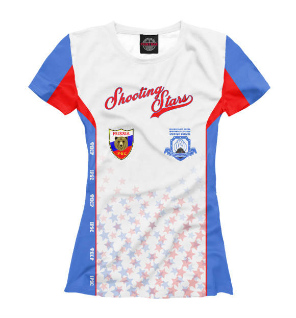Футболка для девочек с изображением Shooting Stars цвета Белый