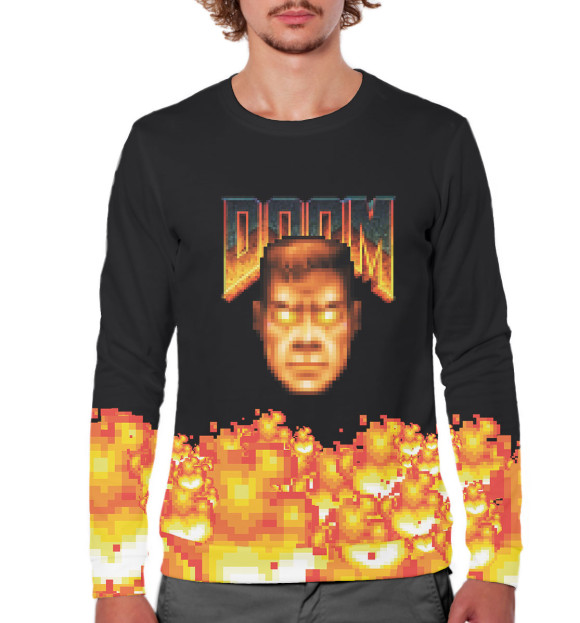 Мужской свитшот с изображением Doom цвета Белый