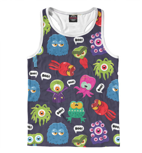 

Майки борцовки Print Bar, Белый, Monster