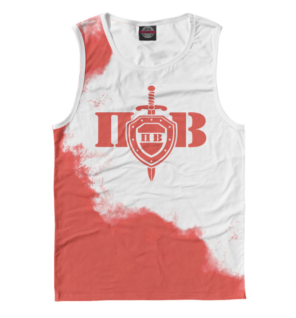 Мужская майка с изображением Пограничные Войска цвета Белый