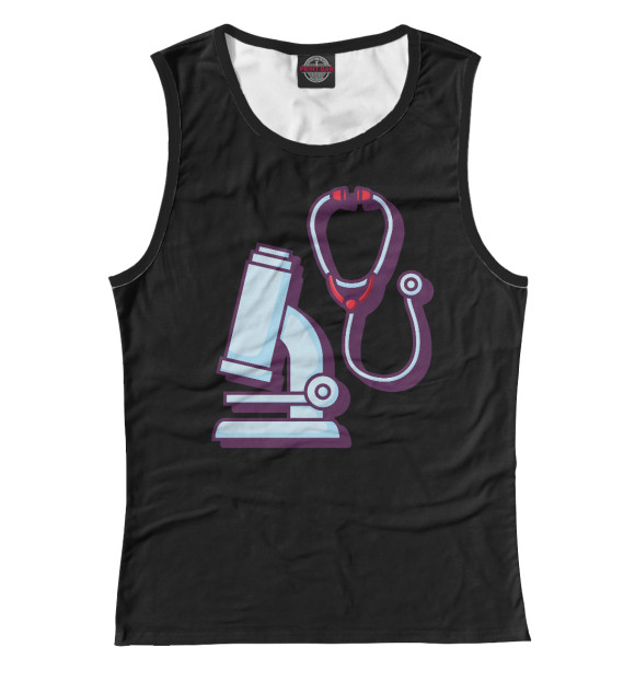 Майка для девочки с изображением Врач цвета Белый