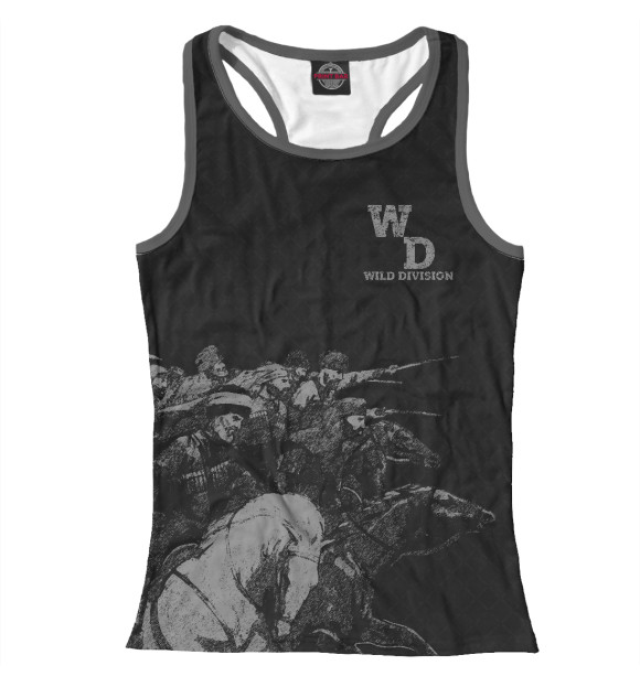 Женская майка-борцовка с изображением Горцы цвета Белый