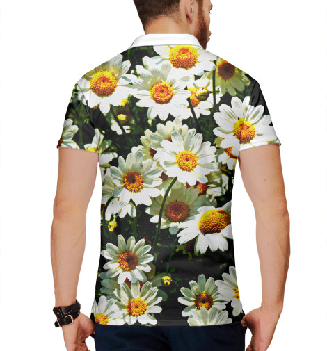 

Поло Print Bar, Белый, Ромашки