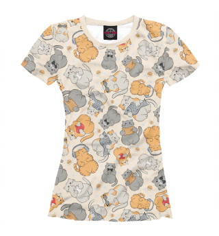 Женская футболка Забавные коты