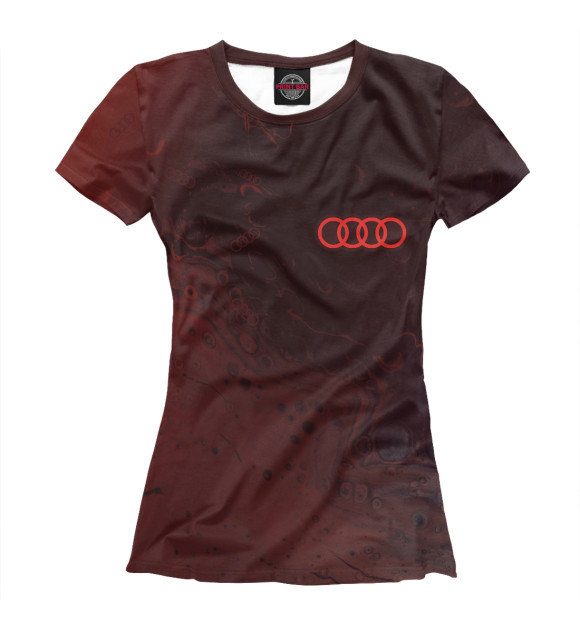 Женская футболка с изображением Audi - Liquid (Pattern) цвета Белый