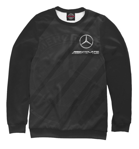 Свитшот для девочек с изображением Mercedes AMG цвета Белый