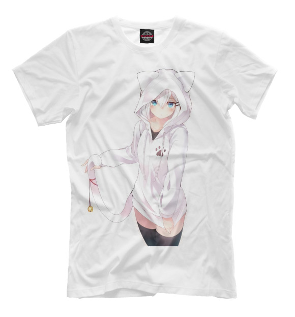 Мужская футболка с изображением Тян цвета Молочно-белый