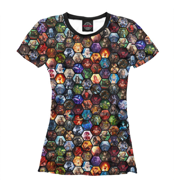 Футболка для девочек с изображением Dota 2 цвета Белый