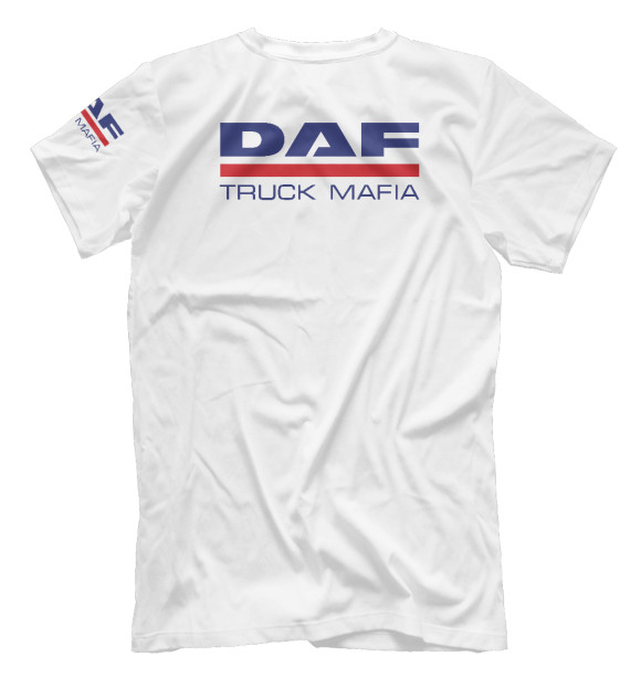 Мужская футболка с изображением DAF Truck Mafia цвета Белый