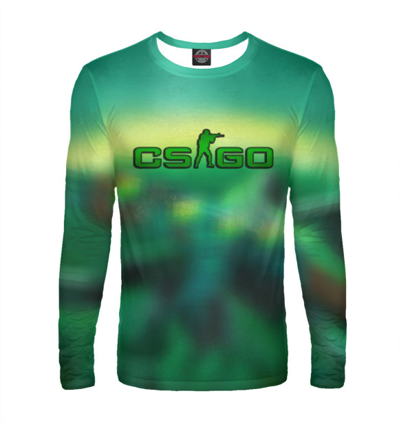 Мужской лонгслив с изображением CS GO Favorite Skin цвета Белый