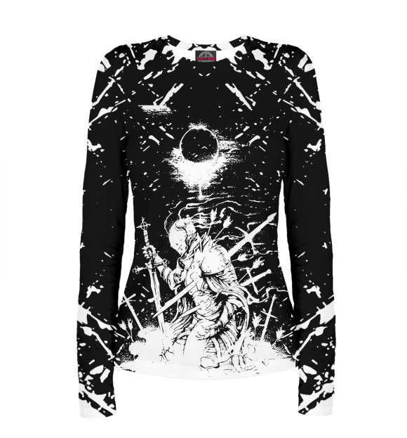Женский лонгслив с изображением Dark Souls цвета Белый