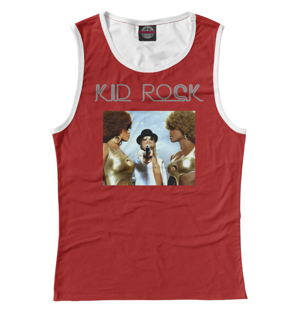 Женская майка с изображением Kid Rock цвета Белый