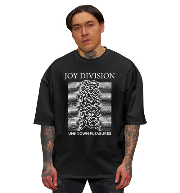 Мужская футболка оверсайз с изображением Joy Division цвета Черный