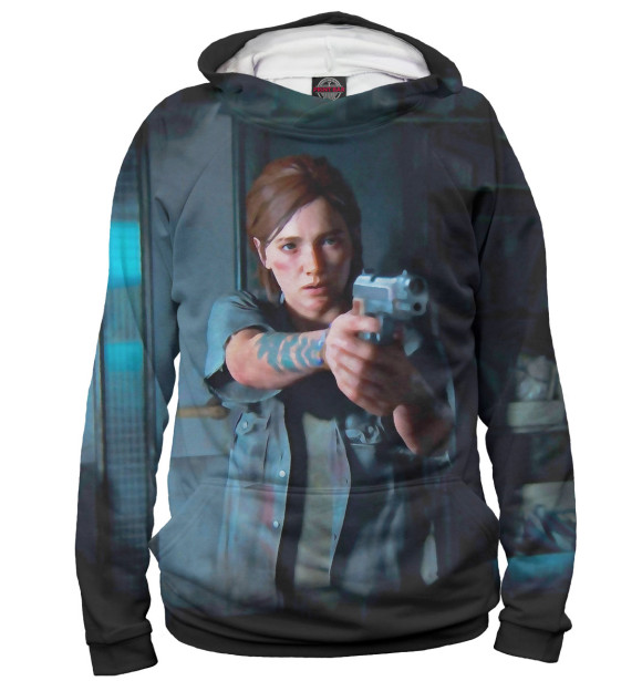 Мужское худи с изображением Взрослая Элли цвета Белый