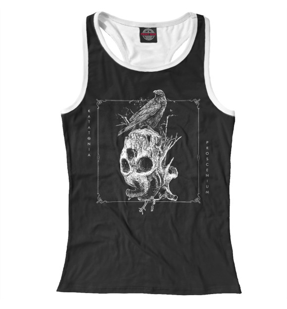 Женская майка-борцовка с изображением Katatonia цвета Белый
