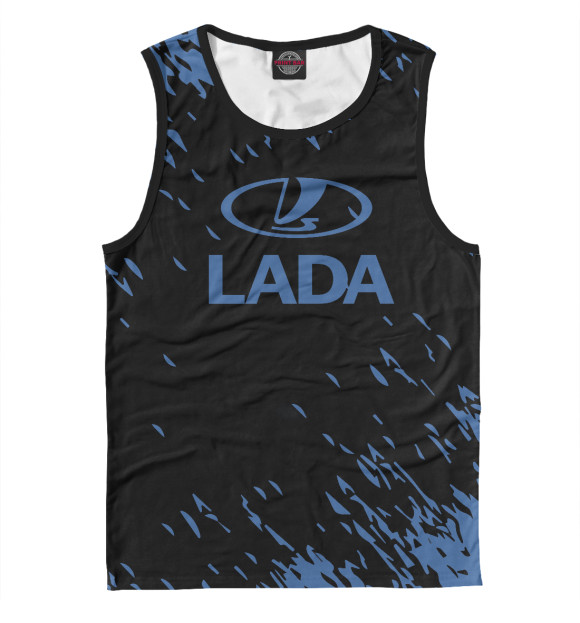 Мужская майка с изображением LADA цвета Белый