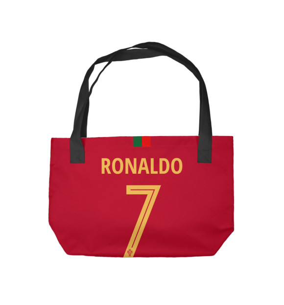 Пляжная сумка с изображением Криштиану Роналду - Сборная Португалии цвета 