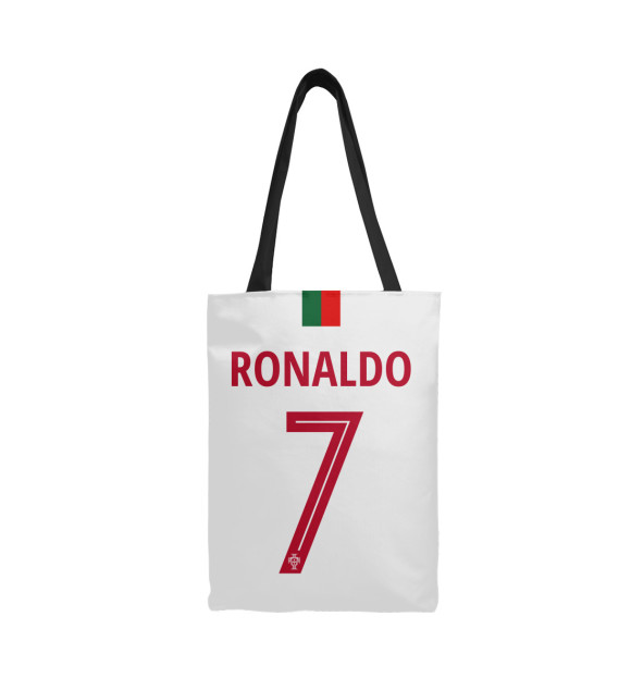 Сумка-шоппер с изображением Криштиану Роналду - Сборная Португалии цвета 