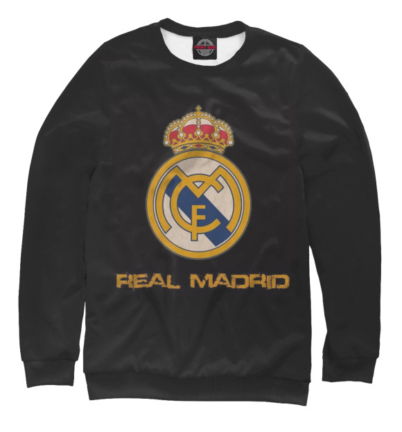 Свитшот для девочек с изображением FC Real Madrid цвета Белый