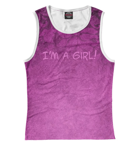 

Майки Print Bar, Белый, I'm a girl - я девочка