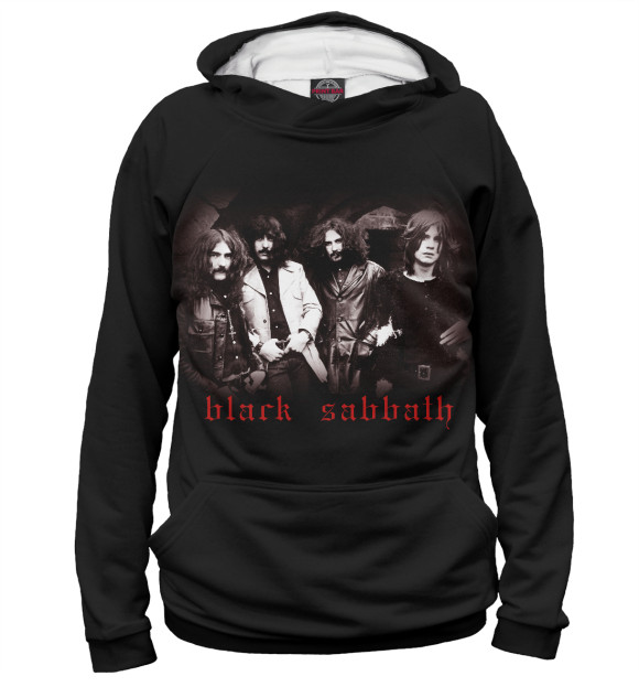 Мужское худи с изображением Black Sabbath & Ozzy Osbourne цвета Белый