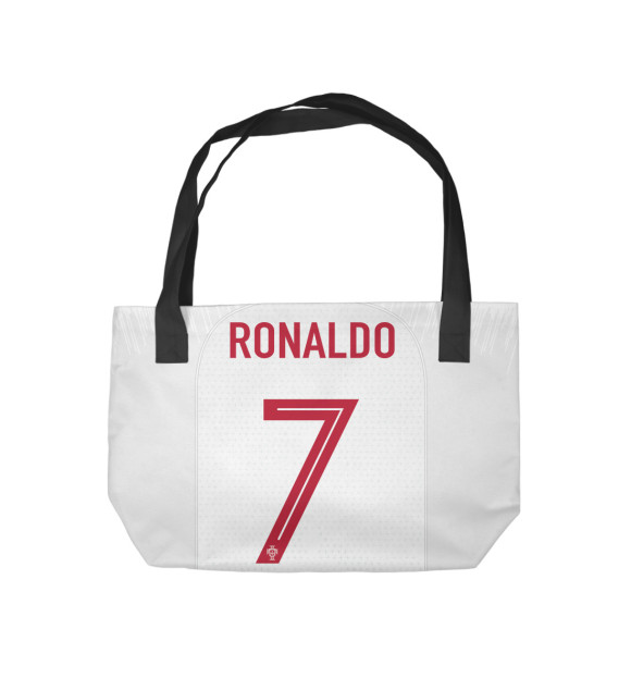 Пляжная сумка с изображением Сristiano Ronaldo цвета 