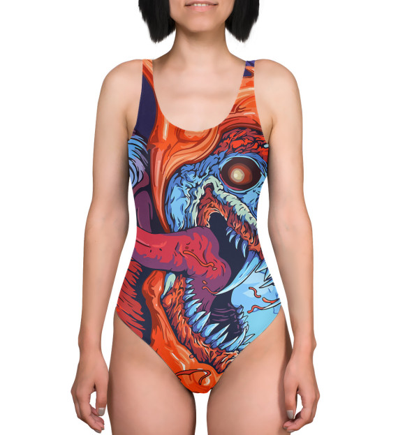 Купальник-боди с изображением CS GO-скоростной зверь цвета 