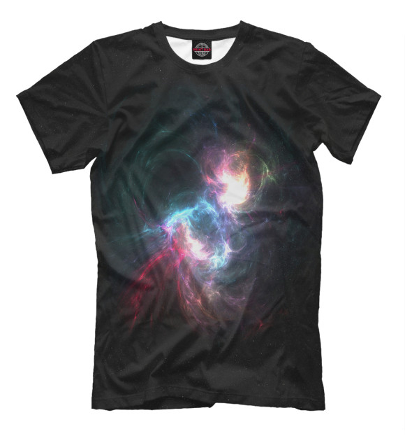 Мужская футболка с изображением Вселенная цвета Черный