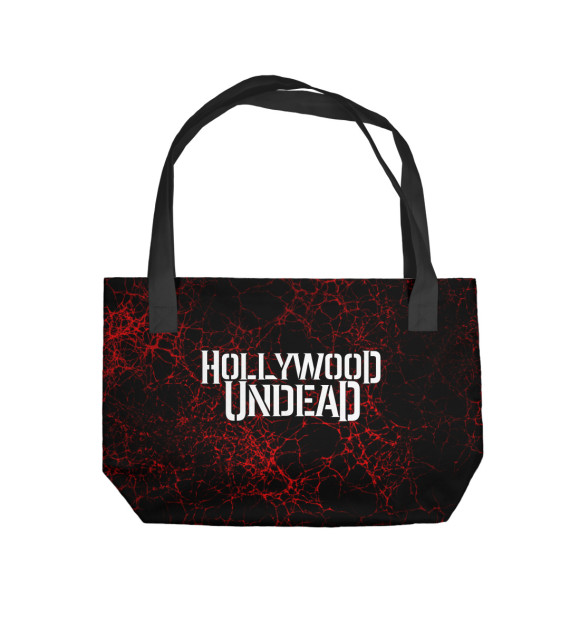 Пляжная сумка с изображением Hollywood Undead цвета 