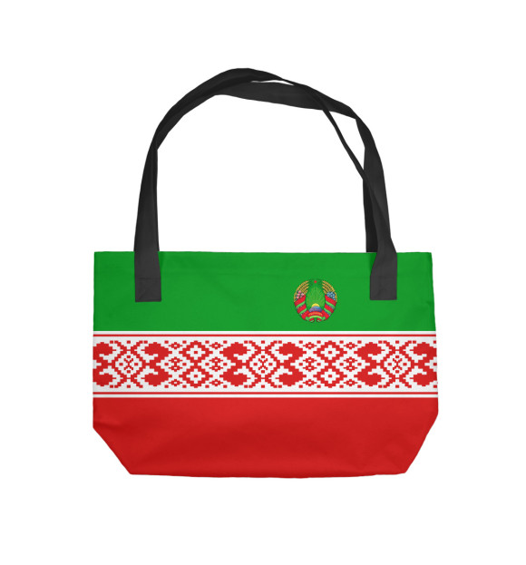 Пляжная сумка с изображением Беларусь цвета 