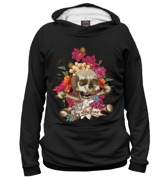 Женское худи с изображением Day of the Dead цвета Белый