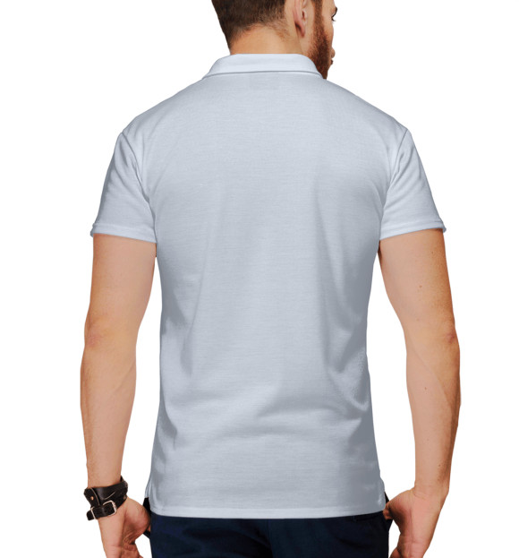 Мужское поло с изображением Зимнее утро цвета Белый