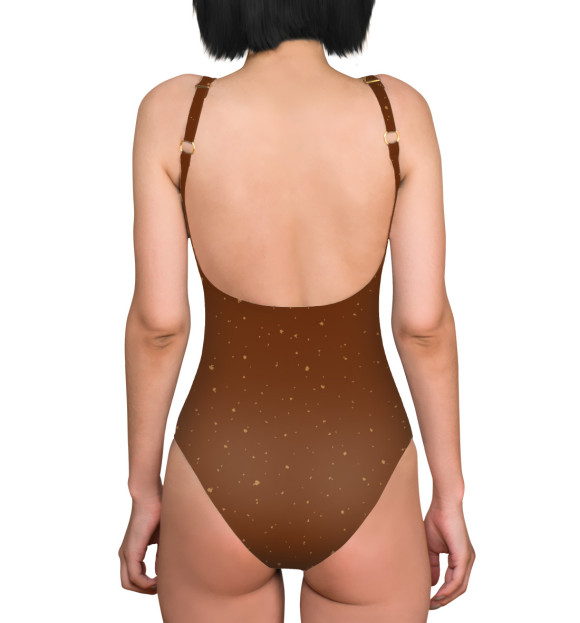 Купальник-боди с изображением Волк самурай цвета 