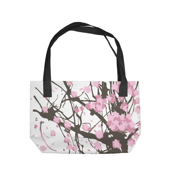 Пляжная сумка с изображением Сакура цвета 