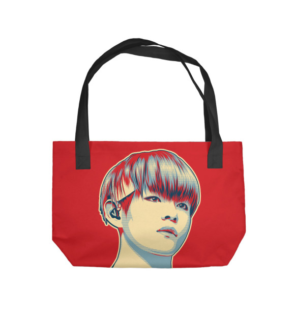Пляжная сумка с изображением BTS: Ким Тэхён цвета 