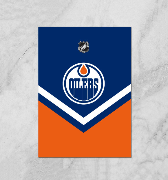 Плакат с изображением Edmonton Oilers цвета Белый