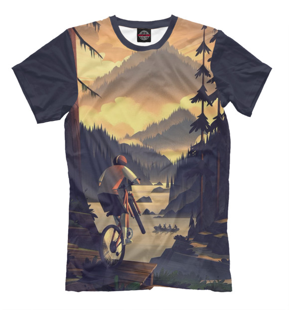 Мужская футболка с изображением The Forest цвета Молочно-белый