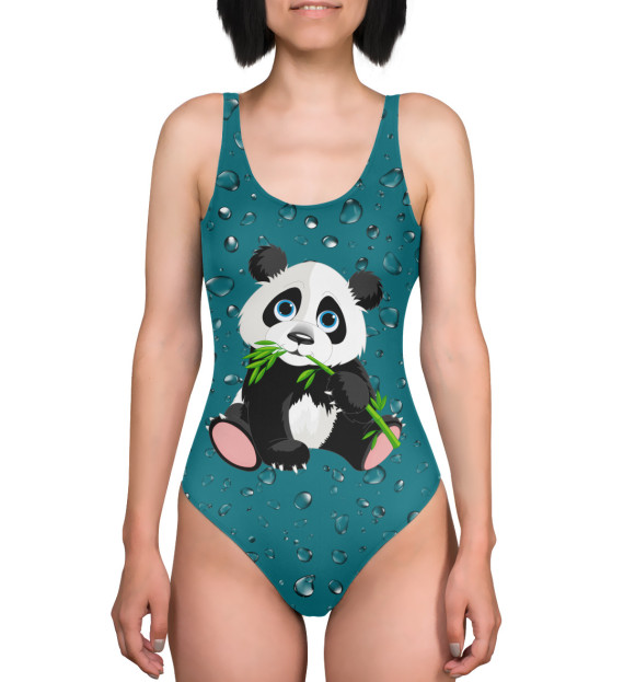 Купальник-боди с изображением панда цвета 