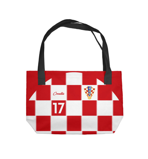 Пляжная сумка с изображением Марио Манджукич - Сборная Хорватии цвета 