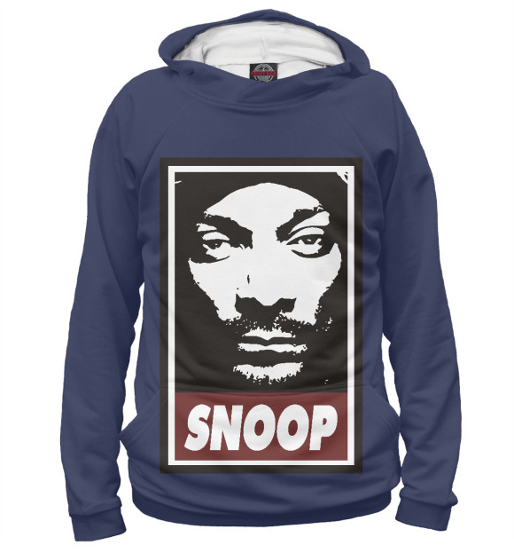 Женское худи с изображением Snoop Dogg цвета Белый