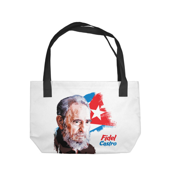Пляжная сумка с изображением Fidel Castro цвета 