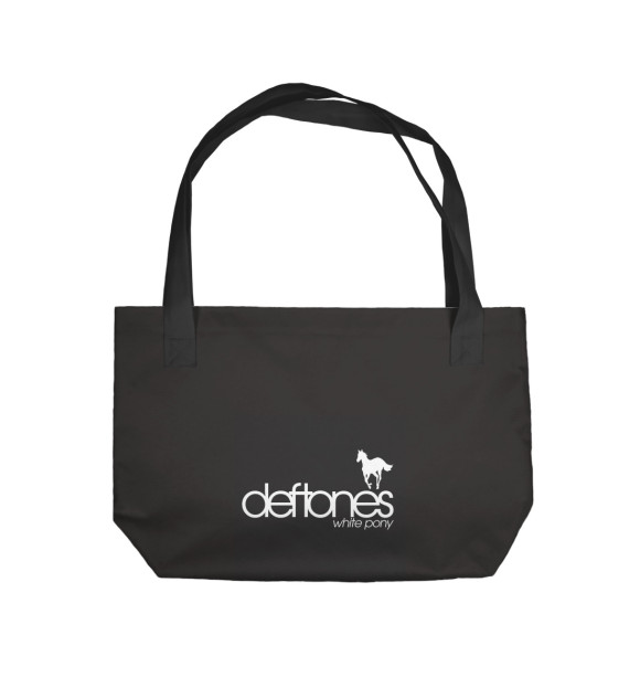 Пляжная сумка с изображением Deftones цвета 
