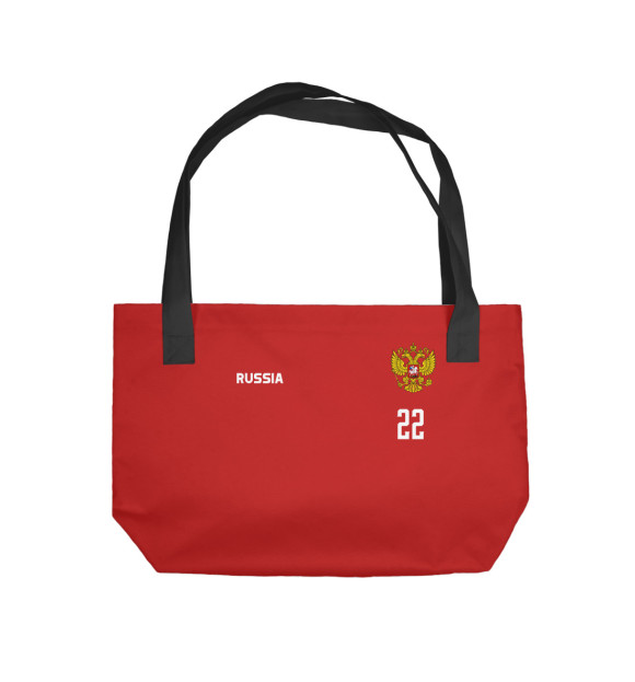 Пляжная сумка с изображением Россия Дзюба цвета 