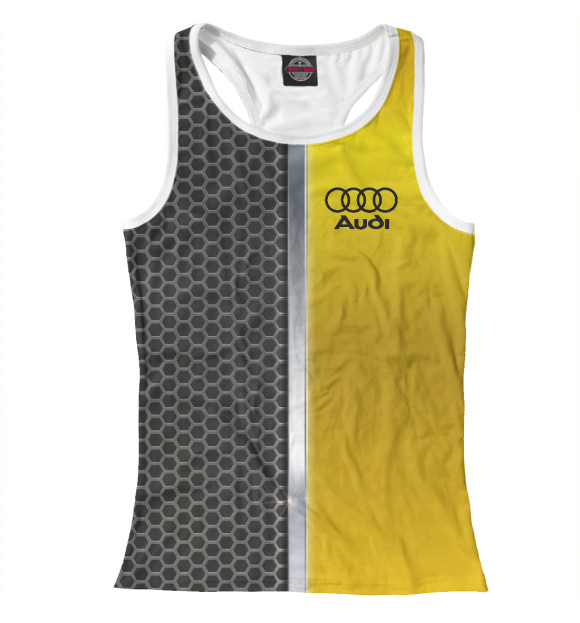 Женская майка-борцовка с изображением AUDI цвета Белый