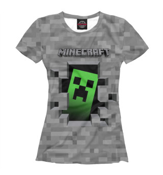 Женская футболка Minecraft Creeper