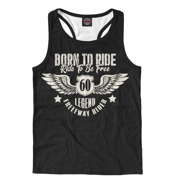 Мужская майка-борцовка с изображением 60 цвета Белый