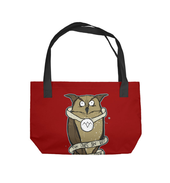 Пляжная сумка с изображением The Owls Are Not What They Seem цвета 