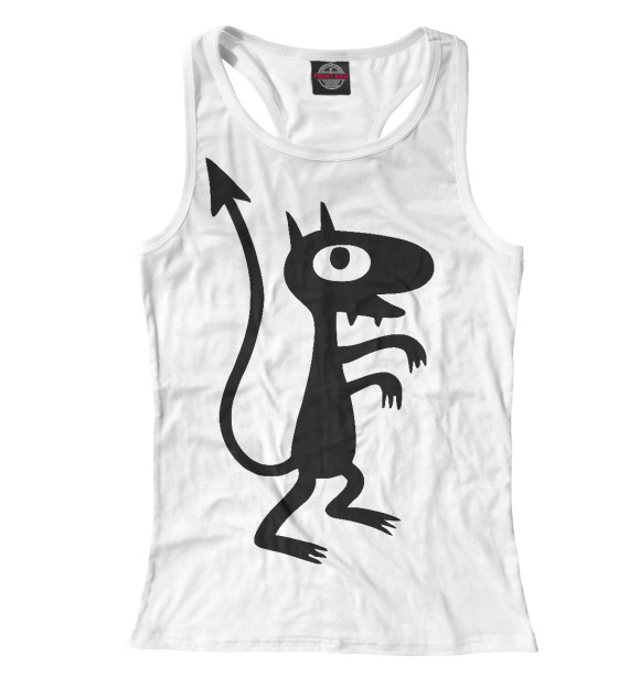 Женская майка-борцовка с изображением Люси из Разочарование цвета Белый